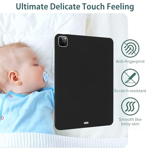 UUcovers for Apple iPad Pro 13 Inch Tablet Case (M5/M4) 2025/2024, Slim Lightweight Thin Flexible Soft TPU Back Shockproof Cover Anti-Scratch Protective Silicone Bumper Drop Protection Shell, Black by UUcovers - Image 5