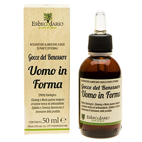 Gocce Del Benessere Uomo in forma, Integratore Uomo Serenoa Repens, Azione Tonica Ed Antiossidante, Favorisce Il Benessere Della Prostata - 50 ml