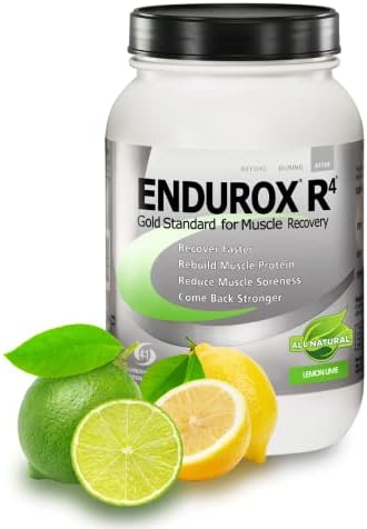 PacificHealth Endurox R4, All Natural Post Workout Recovery Drink Mix with Protein, Carbs, Electrolytes and Antioxidants for Superior Muscle Recovery, Net Wt. 4.56 lb, 28 Serving (Lemon Lime)