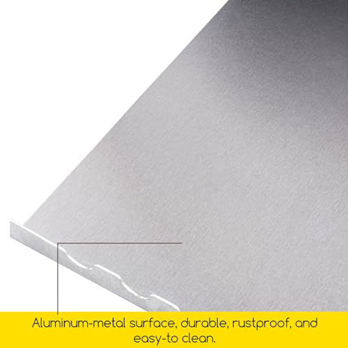 ميدن صينية جانبية فرنسية، رف صينية من خليط معدني من الالومنيوم لحامل الرسم، 13.8 انش طول × 9 انش عمق قابل للازالة واعادة الاستخدام، منصة تخزين كبيرة للحوامل الفنية