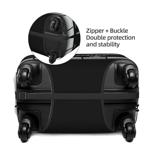 Spandex Travel Luggage Cover Printed Piano-Keys-With-Staff-And-Notes Double-Sided Suitcase Protector Bag,Dust-Proof Anti-Scratch Durable Suitcase Sleeve For Kid Adult,Medium4