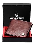 WildHorn Leather Wallet for Men I Ultra Strong Stitching I 6 Credit Card Slots I 2 Currency Compartments I 1 Coin Pocket
