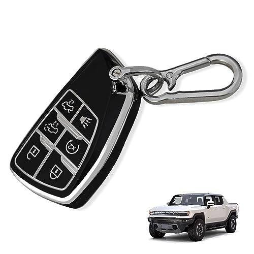 BestEvMod Key Fob Cover Compatible with Hummer EV 2022-2026 Accessories Shells with Keychain TPU All-Around Protection Key Case (Pickup)