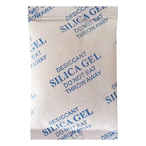 homeemoh Silica Gel Desiccant Packets 100 Gram(1 Pack) Moisture Absorber Dehumidifiers Food Safe Moisture Absorber Bags for Storage