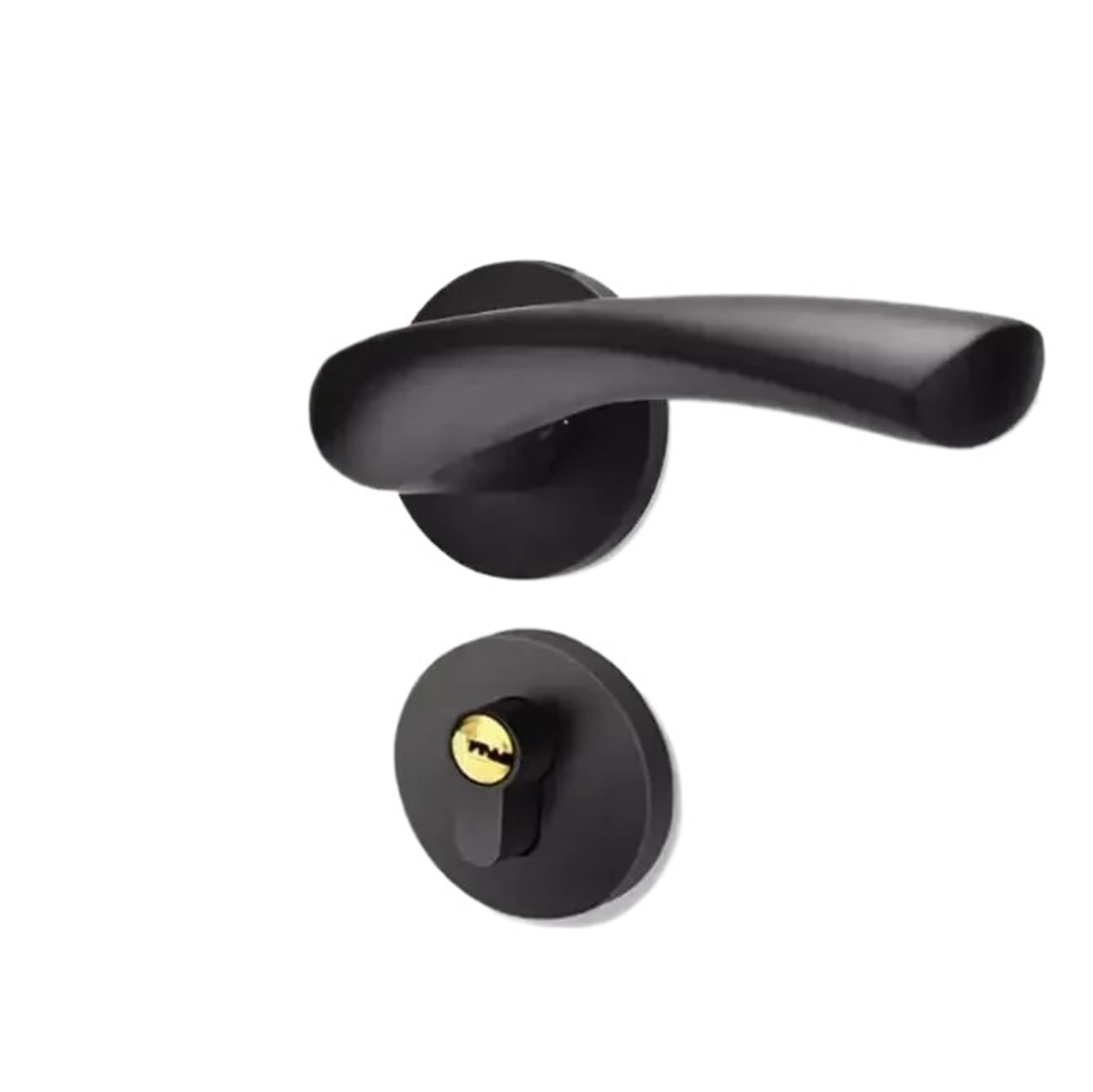 Bedroom aluminum alloy door lock silent bathroom household with key(I_50MM)