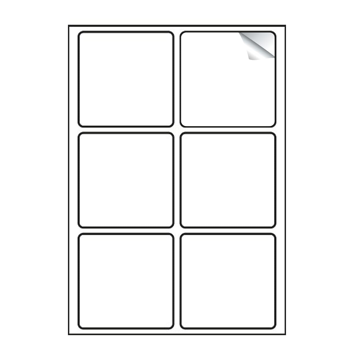 A4 Address Labels Self Adhesive Multipurpose Printer Label Compatible with Inkjet and Laser Printers A4 Sticky Sheet (6 Labels Per Sheet, 1000)