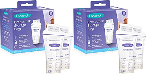Lansinoh Breastmilk Storage Bags with Pump Adapters for Bags, 50 count