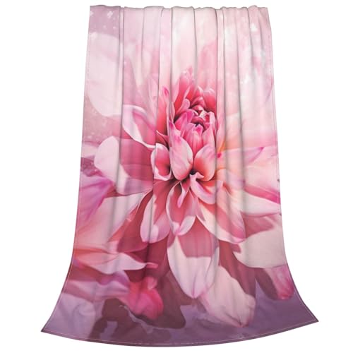 Couverture en flanelle rose 152x127 cm pour lit et canapé - 3