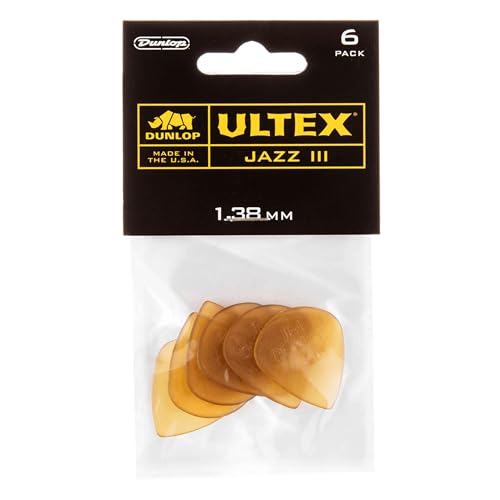 JIM DUNLOP Plektrum Ultex Jazz III 1,38mm 6 Stück