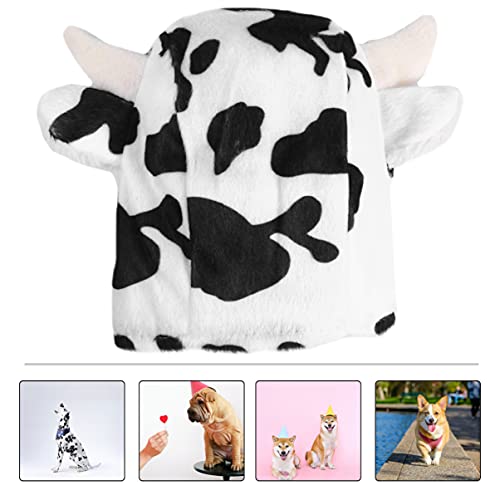 Balacoo puppy hoodie dog cow hat, cow shaped plush pet cosplay hat cow headgear lovely pet dog costume pet supplies puppy clothes 4 Balacoo puppy hoodie dog cow hat, cow shaped plush pet cosplay hat cow headgear lovely pet dog costume pet supplies puppy clothes - image 5