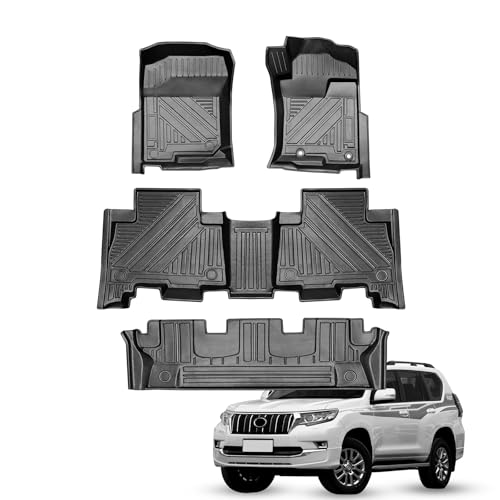 BIGKON 1+2+3��ړK���Ή��g���^ �����h�N���[�U�[ �v���h 150�n 7�l����p 2009�N-2023�N PRADO LC150 �t���A�}�b�g TPE�f�� �h�� �ϖ��C �ω��� �ی�}�b�g �J�[�p�i �����p�[�c?�����ȒP �u���b�N