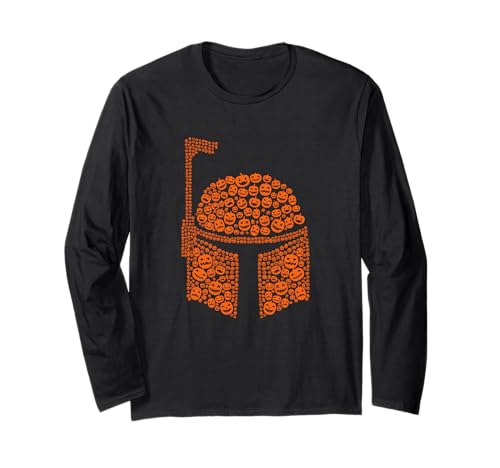 T-shirt Star Wars Halloween Boba Fett à manches longues en coton noir