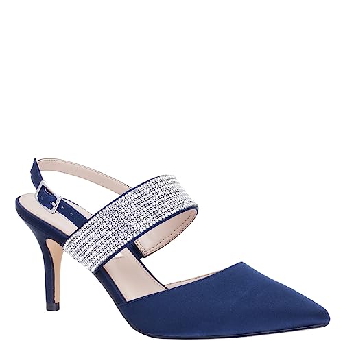 NINA Tenille - Women's Heeled Sandals Shoes - Crystal Pointed-Toe Mid-Heel Dress Pump - Elegant and Comfortable Women's Shoes - Casual and Dress