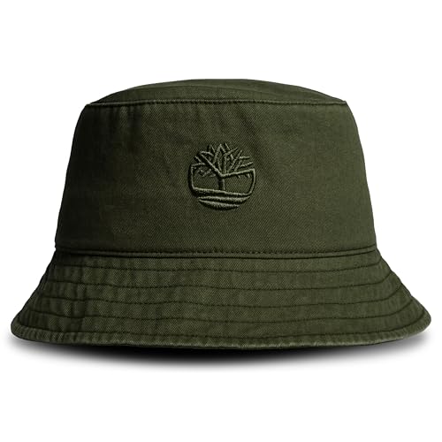 Image of Timberland Mens Bucket Hat, Cotton Twill, Soft Brushed Finish, Packable Sun Hat