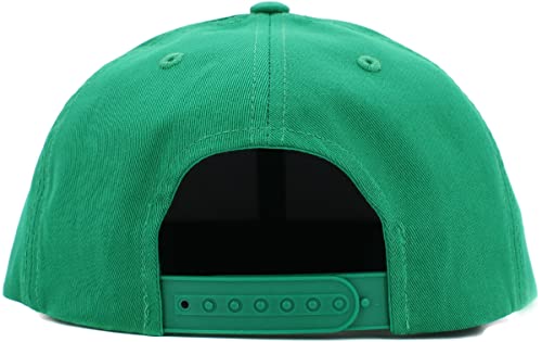 Image of KBETHOS Classic Snapback Hat Blank Cap Underbrim Cotton Wool Blend Flat Visor Adjustable Unisex