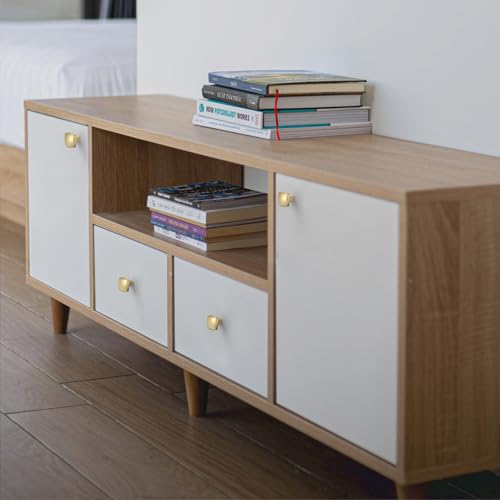 Image of 10 Pack Brushed Gold Cabinet Knobs Kitchen Gold Cabinet Pulls Solid Zinc Alloy Cabinet Hardware for Drawers