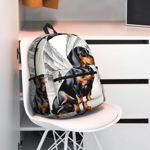 Sac à dos voyage teckel parisien élégant et durable