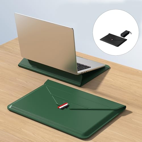 Funda para portátil 15.6 pulgadas con soporte de cuero PU miniatura 2