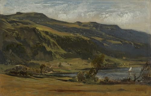 Lienzo de Paisaje Alvernia por Theodore Rousseau decoración elegante para salón de 60x90cm