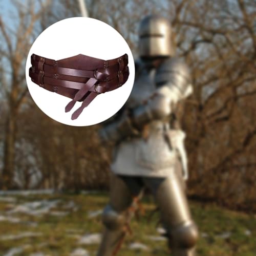 misppro Medieval Waist Belt for Adults Halloween Cosplay Accessory Girdle Renaissance Costume Belt- Brown2