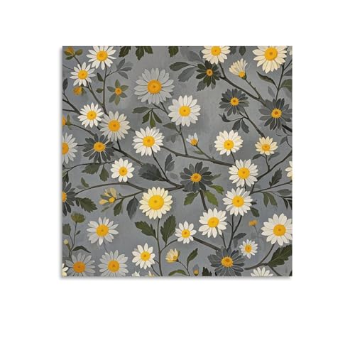 Toile murale abstraite jaune et blanc 70x70 : la solution pour raviver un mur terne