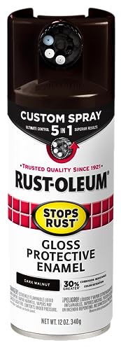Image of Rust-Oleum Stops Rust Custom 5-in-1 Spray Paint, Gloss Dark Walnut
