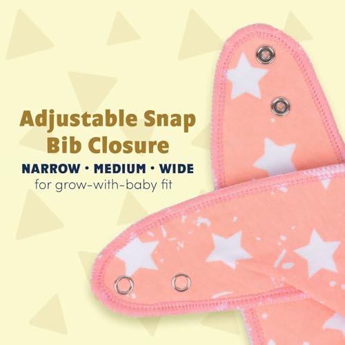 Image of Dodo Babies Bandana Drool Bib Set - Soft Cotton & Polyester Fleece Lining for Baby Drool Bib - Adjustable Snaps & Pacifier Clips - Gift-Ready for Baby Shower - 8 Pieces, Pink /White /Grey, 3-24 Months
