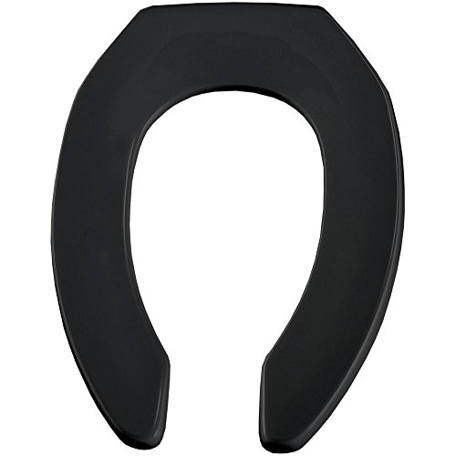Commercial Open Front Elongated Toilet Seat Finish: Black