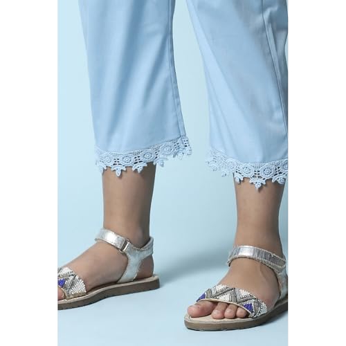 Image of BIBA Girls Regular Mid Rise Cotton Blend Capris