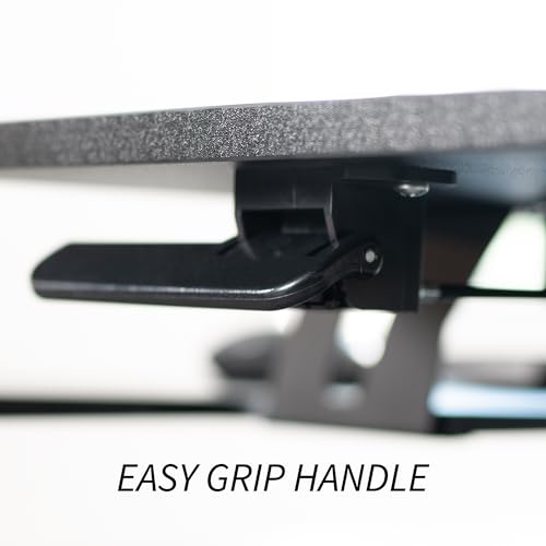 Image of VIVO Height Adjustable 42 inch Standing Desk Converter with Dual 13 to 30 inch Monitor Stand, Sit Stand Monitor Mount and Desk Riser, Black, DESK-V042KB-M2