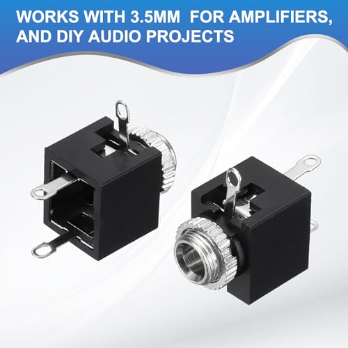 10 Piezas Conector Jack Audio 3.5mm Hembra Vertical miniatura 4
