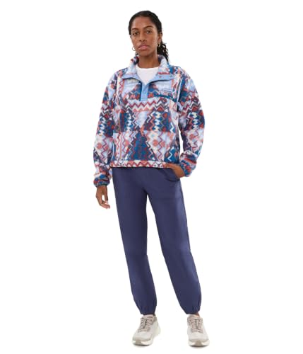 Columbia Damen Pullover Fleecepullover Helvetia™ II Printed Cropped Half Snap, Farbe:Mehrfarbig, Größe:M, Artikel:-447 Rainy Day/geomix – Ansicht 2