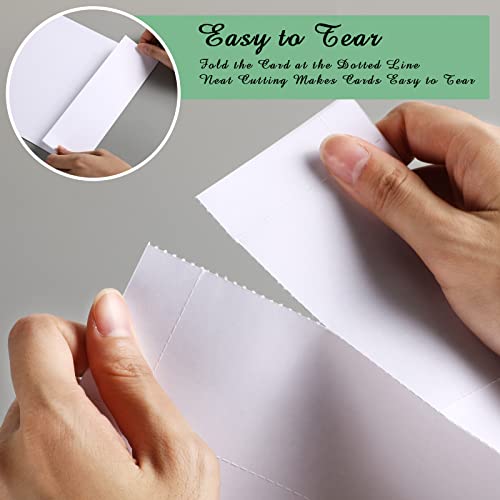 Outus 3000 Pcs Blank Printable Business Cards 180 Gsm White Mini Note Index Perforated Card Stock Compatible With Laser And Inkjet Printer Double Sided Printing Matte White Paper 10 Cards, 2" X 3.5" #TOP2