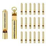 GOGO Custom Engraved 20 PCS Brass Whistle with Bottle Opener Design Dual-use Whistles for Outdoor Camping Hiking