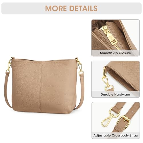 Image of Kattee Leather Crossbody Bags for Women, Crossbody Purses for Women, Women's Handbags Hobo Bag with Adjustable Strap