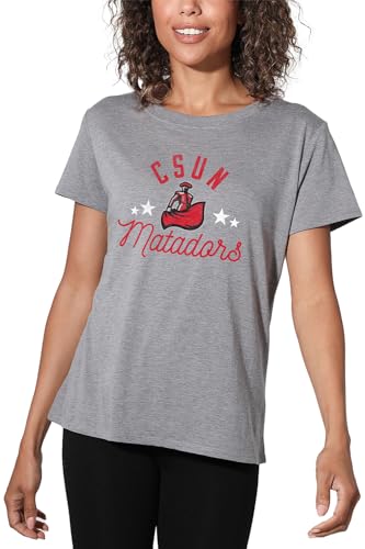 California State Univeristy Northridge Official Matadors Women's Loose T-Shirt, Athletic Heather, Large