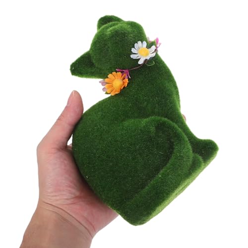 Statue de chat floqué pour déco balcon et pelouse