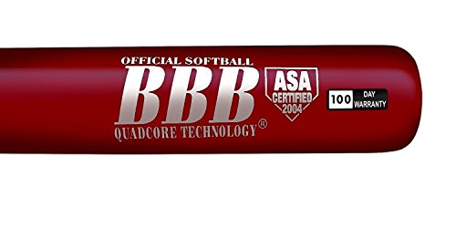 Bamboobat Hnbr34Asa Softball Bat, Natural Handle/Red Barrel, 34-Inch/30-Ounce #TOP3
