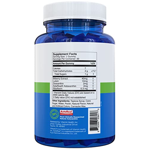Viteyes Blue Light Defender Gummies With Astaxanthin, Lutein & Zeaxanthin, Trusted Eye Care Brand, Eye Health Supplement In Place Of Blue Light Glasses, 30 Ct, Gummies, 0.65 Pounds #TOP1