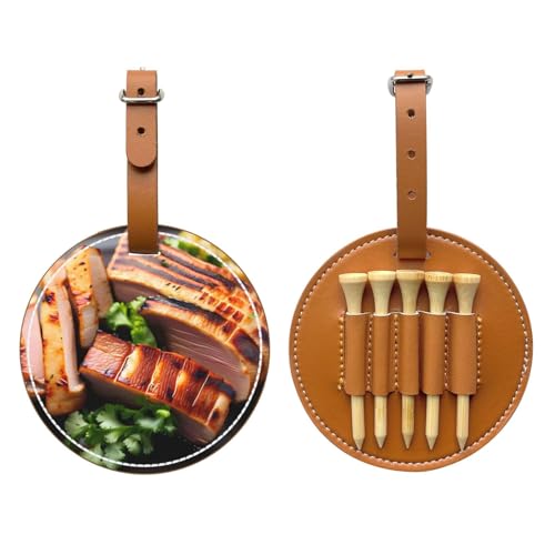 WXXWXD Golden Roast Printed Golf Tee Storage Bag - Portable Storage, Easily Organize Tees