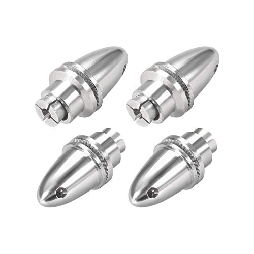 uxcell 4PCS RC Airplane Spinners Propeller Adapter Saver for Shaft Brushless Motor (4mm Aperture and 6mm Output Axle)