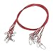 UPALDHOU Fish Wire Waist Managers Strong Steel Fishing Guides for Lovers with a Fuss, 10 Pieces of 50 Cm Outdoor Steel Wire (Red)