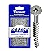 #6 x 1-1/4" Deck Screws 18-8 Stainless Steel, Square Drive, Type 17 Wood Cutting Point, Quantity 100, Size Number 6 x 1-1/4" Long