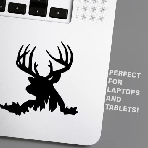 Deer Buck Laying Vinyl Decals Stickers (2 Pack!!!) | Tumbler And Insulated Cups | Decals Only! Cup Not Included! | 2-3 X 3 Inch Black Decals | Kcd1264 #TOP3