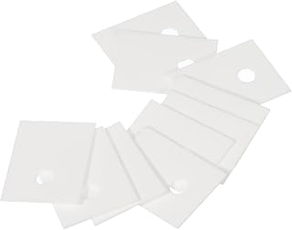 PATIKIL Alumina Ceramic Sheet Cooling Pad Insulating Sheet 100pcs 3.8mm Hole High Hardness for MOS Transistor 22x17x0.65mm(0.87x0.67x0.03")