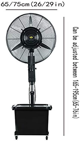 Oscillating Misting Fan, Adjustable Height Spray Mist Fan, Movable Atomizing Humidifier, Industrial Spray Fan Oscillating Standing Floor Fan (Copper 750mm)