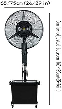 Oscillating Misting Fan, Adjustable Height Spray Mist Fan, Movable Atomizing Humidifier, Industrial Spray Fan Oscillating Standing Floor Fan (Copper 750mm)