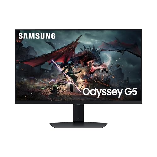 Samsung ODYSSEY G5 G51C 32'' 165Hz -1ms, Dalle VA, Résolution QHD 2,560 x 1,440, 3000 : 1, HDR10, AMD FreeSync Premium Pro, Display Port, USB & Pied Ajustable, HDMI