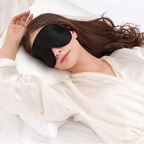 Sleep Masks & BlindfoldSuper-Smooth Eye mask for SleepingSuitable for Travel, nap, Night Sleep,for Men Women Children Sleeping mask (Black)