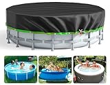 24 Ft Round Pool Cover - Solar Cover for Above Ground Pools with Winch and Cable, Heavy Duty Tear Resistant Solar Swimming Pool Cover, Winter Pool Cover Ideal for Waterproof and Dustproof